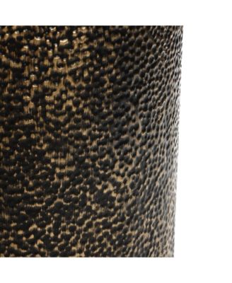 Black and Gold Hammered Iron Metal Table with MDF Wood Top