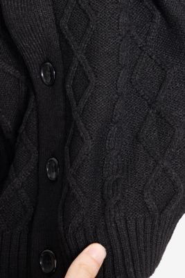 Boys Cable Knit Shawl Cardigan