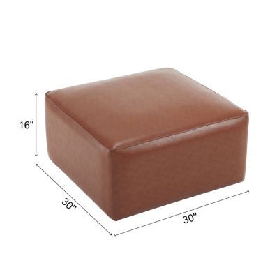 Streamdale Modern Faux Leather Ottoman Comfort, Style, and Versatility
