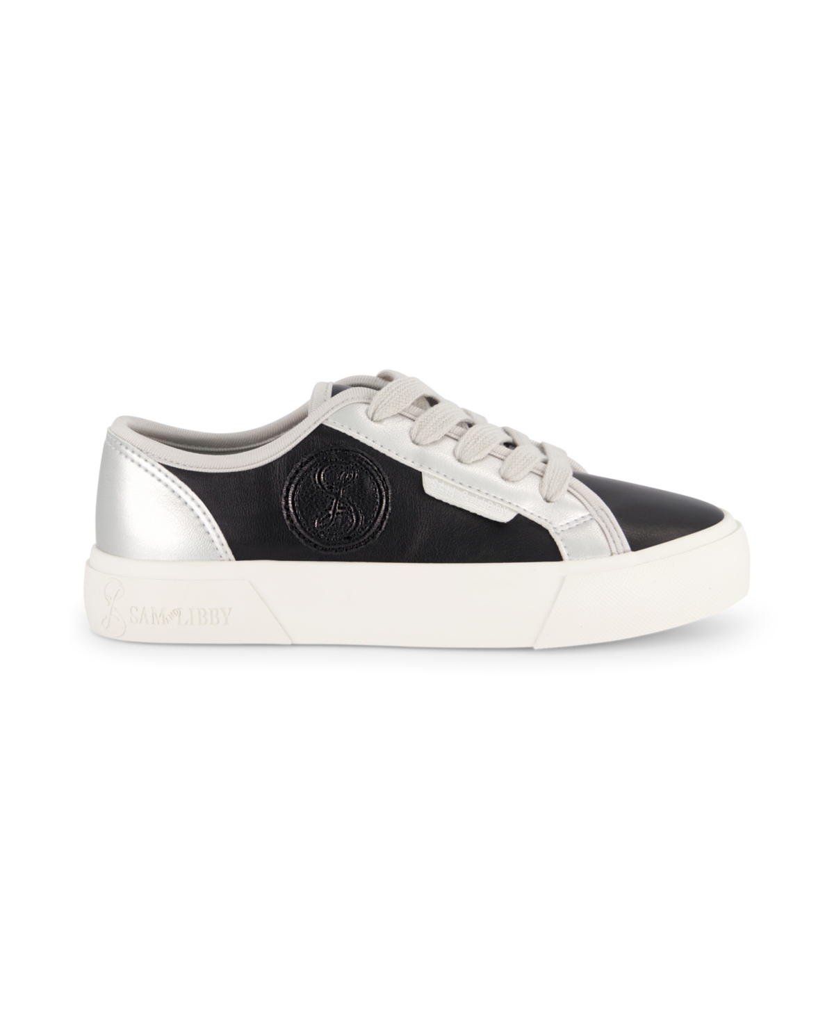 Sam & Libby Little And Big Girls Davie Dina Court Lace Up Sneaker In Black