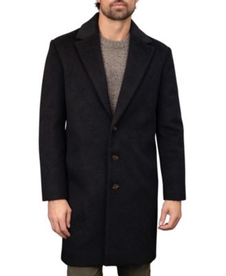 Men's Wool Blend Single-Breasted Topcoat