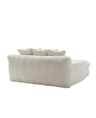 Chenille 2-Seater Sofa with Back Pillows for Living Room