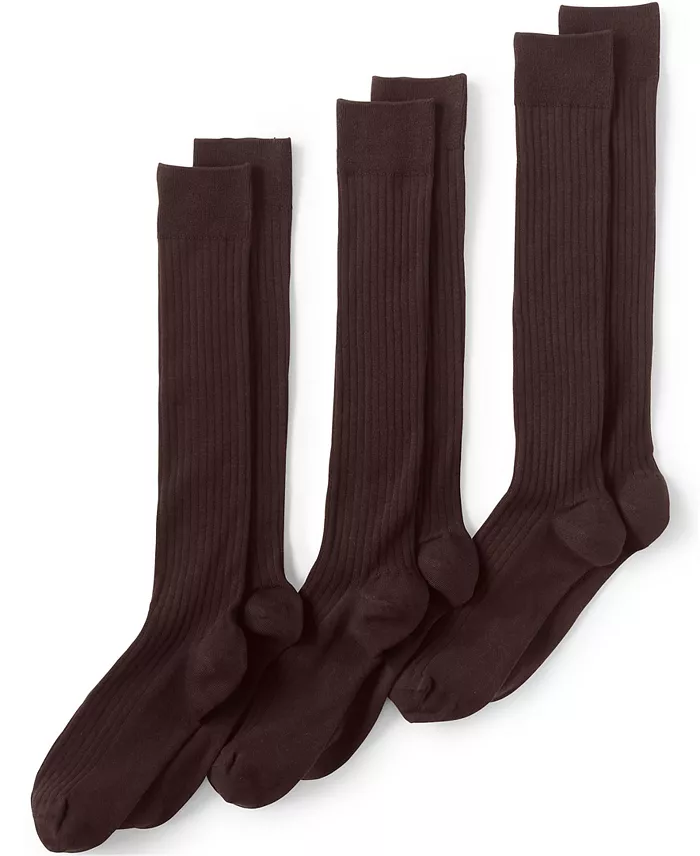 Men's Seamless Toe Over the Calf Rib Dress Socks 3-pack