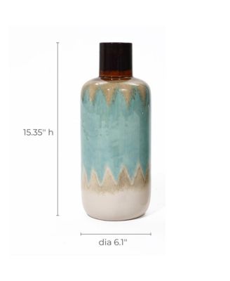 Ocean Ombre Stoneware Vase