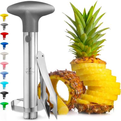 Heavy Duty 2pc Pineapple Corer & Slicer Set – Includes Eye Removal Tool with Reinforced Blade
