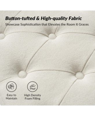 Transitional Carmen 43.7" Wide Storage Bench with Sturdy Wood Legs