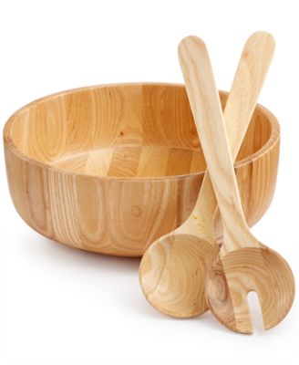 Hotel Collection - Set of 3 Wood Salad Set