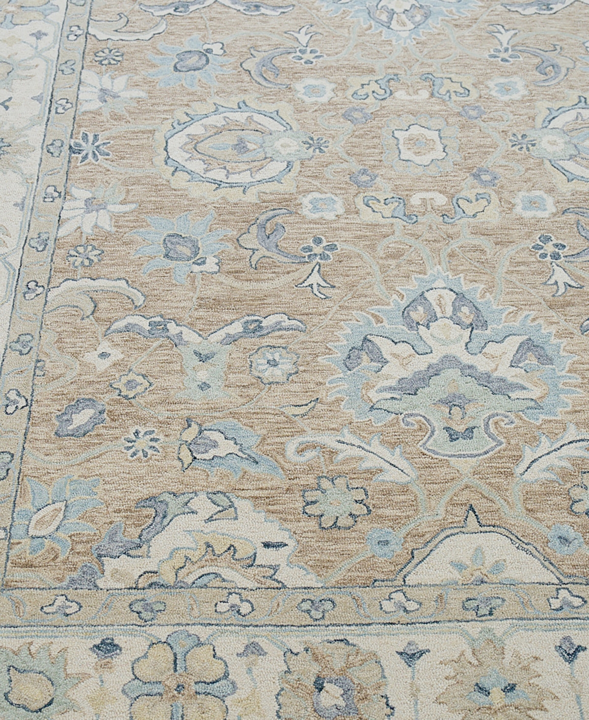 Exquisite Rugs Claremont Oushak 6795 5'x8' Area Rug In Tan,ivory
