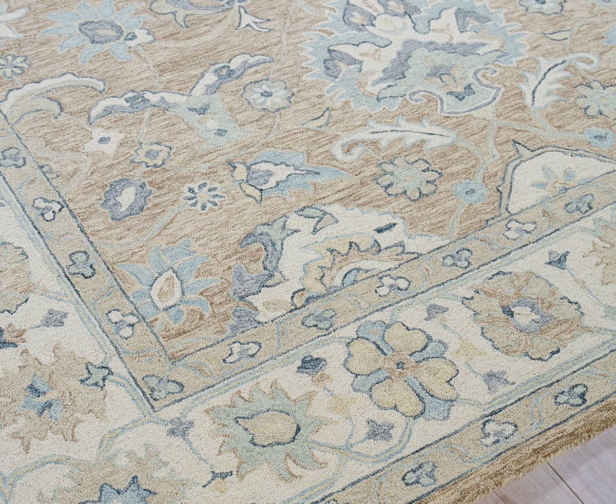 Exquisite Rugs Claremont Oushak 6795 5'x8' Area Rug In Tan,ivory