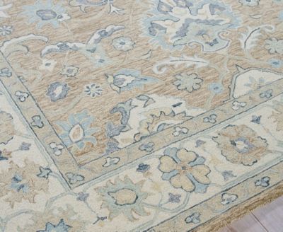 Exquisite Rugs Claremont Oushak 6795 Rug Collection In Tan,ivory