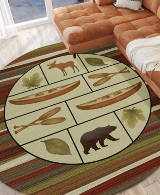 Excursion Washable EX3 8'x8' Round Area Rug