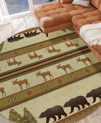 Excursion Washable EX1 8'x8' Round Area Rug