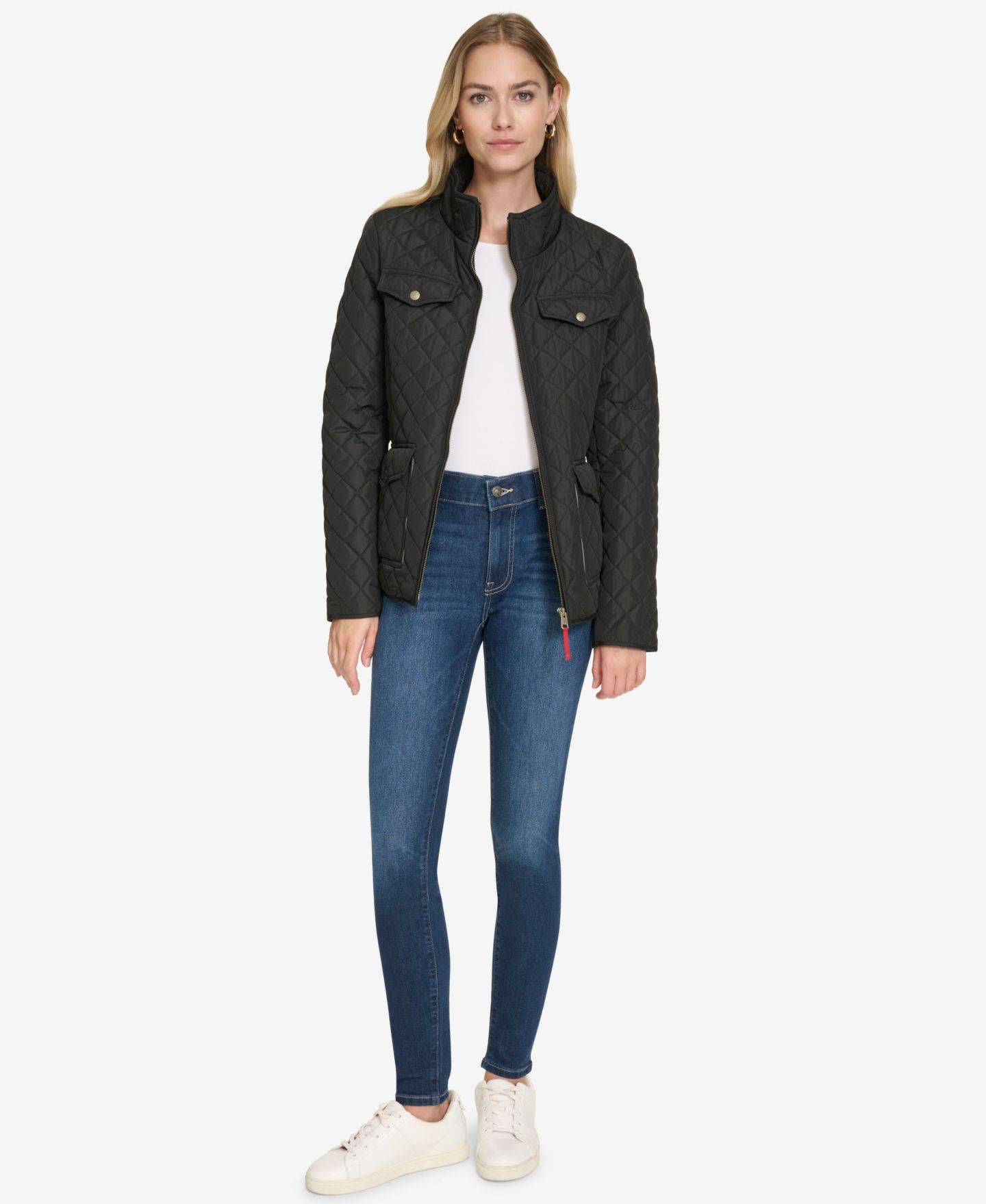 Женская куртка Nautica Jeans Nautica Solid Quilted, цвет: Чёрный — фото 2