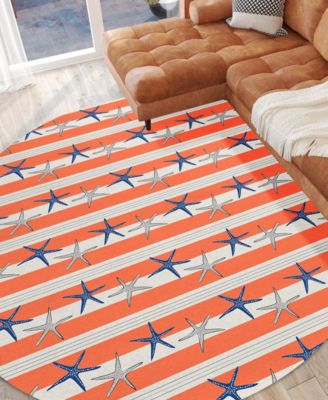 Seabreeze Washable SZ12 8'x8' Round Area Rug