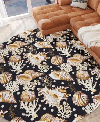 Seabreeze Washable SZ6 8'x8' Round Area Rug