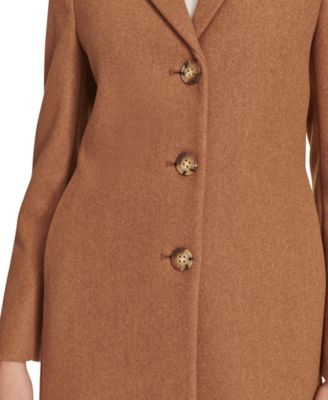 Women's Single-Breasted Notched-Collar Coat