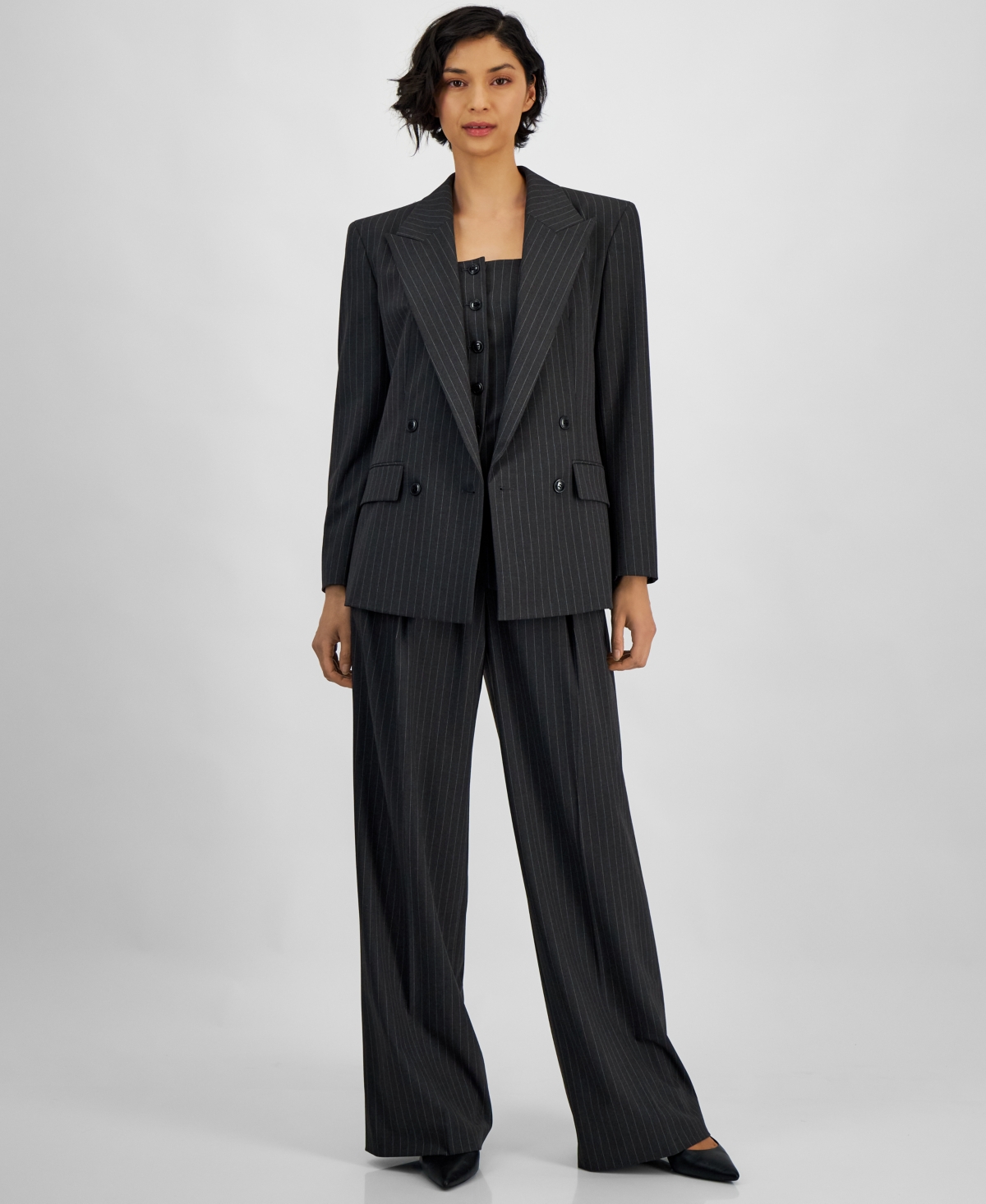 Hugo Boss Regular-fit Blazer In Pinstripe Stretch Material In Open Misc