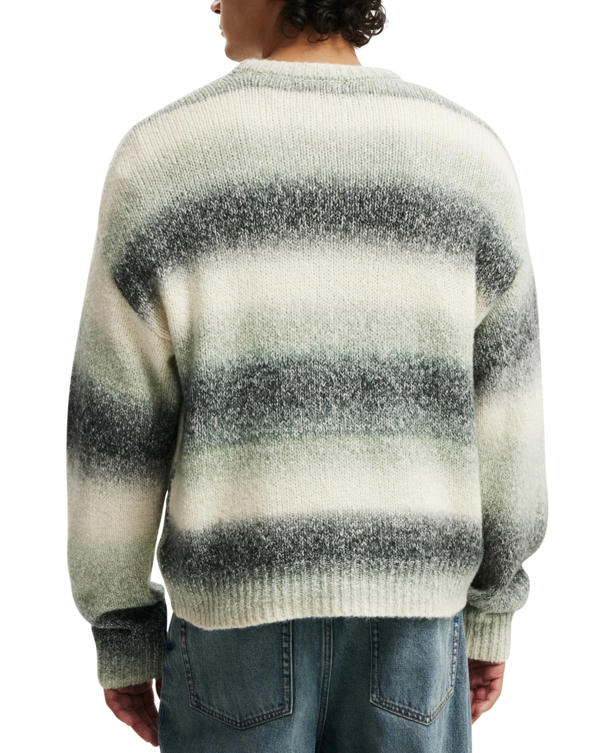 COTTON ON MEN'S OMBRE CREW KNIT SWEATER 