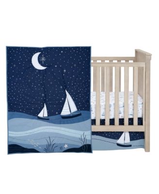 Little Skipper 3-Piece Sailboat Nautical Nursery Crib Bedding Set
