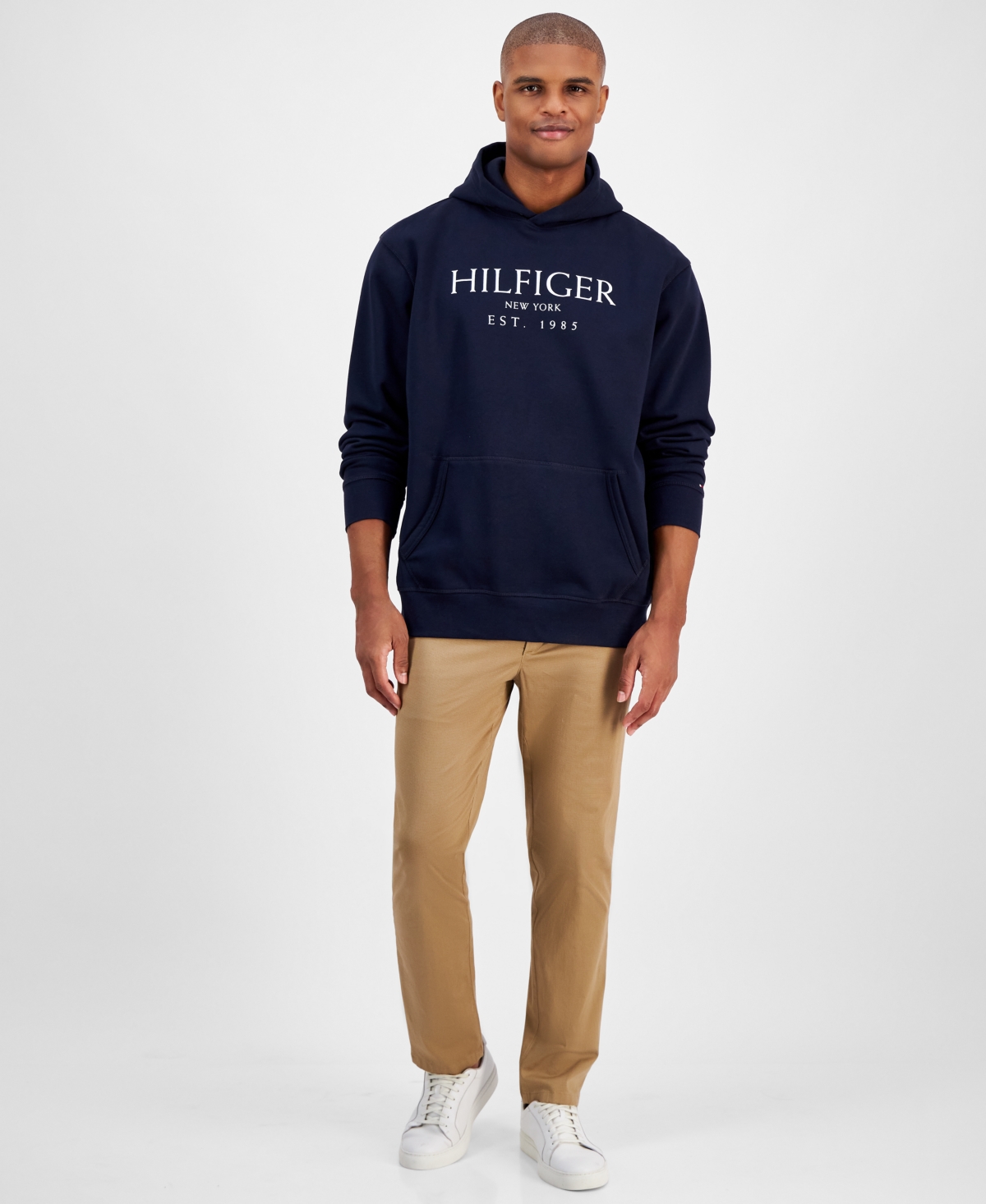 Tommy Hilfiger Men's Big & Tall Big Hilfiger Logo Hoodie