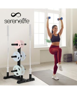 Weight Plate Rack with Barbell Holders, 800-Pound Capacity