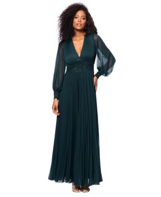 betsy and adam emerald green dress & Women's Long Mesh Sequin-Waist sa_sb_below80