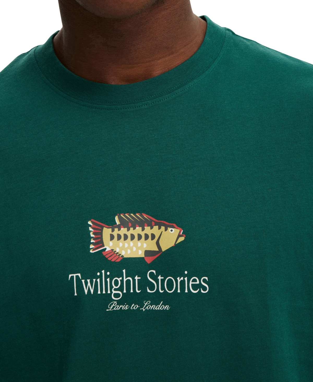 Cotton On Men's Loose Fit Art T-Shirt -Twilight Stories