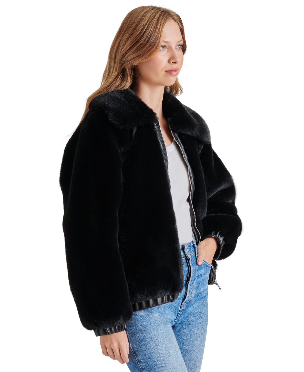 Steve Madden Women's Zephrine Faux-Fur Jacket