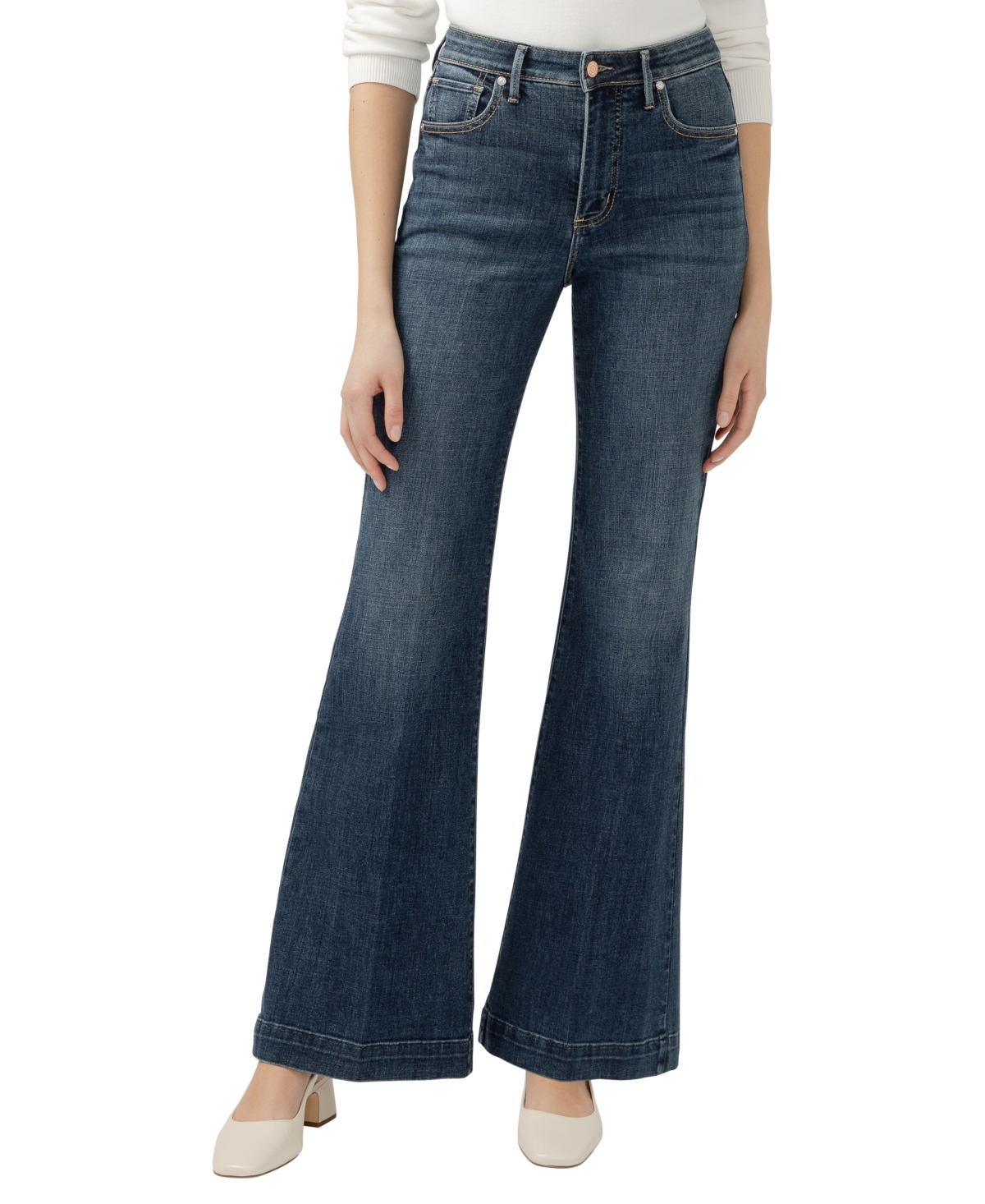 Shop Silver Jeans Co. Women's Isbister High Rise Flare Luxe Stretch Jeans In Indigo