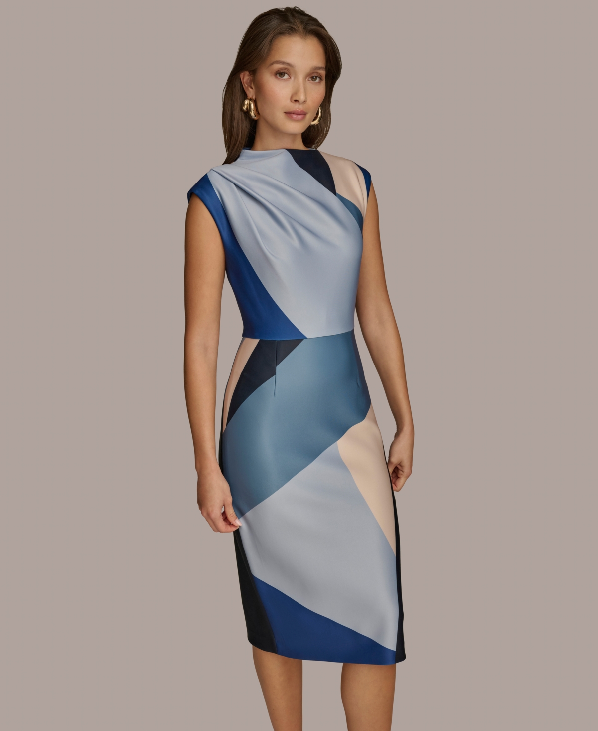 Donna Karan New York Petite Colorblocked Sheath Dress