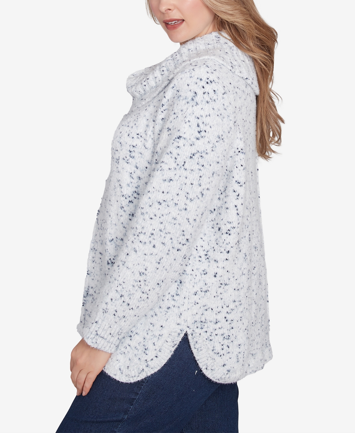 Ruby Rd. Plus Size Speckled Chenille Eyelash Pullover Sweater