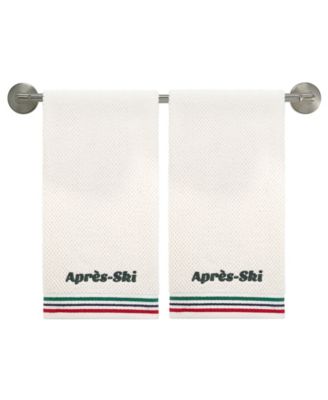Apres Ski Cotton 2-Pack Hand Towel Set, 16" x 28"