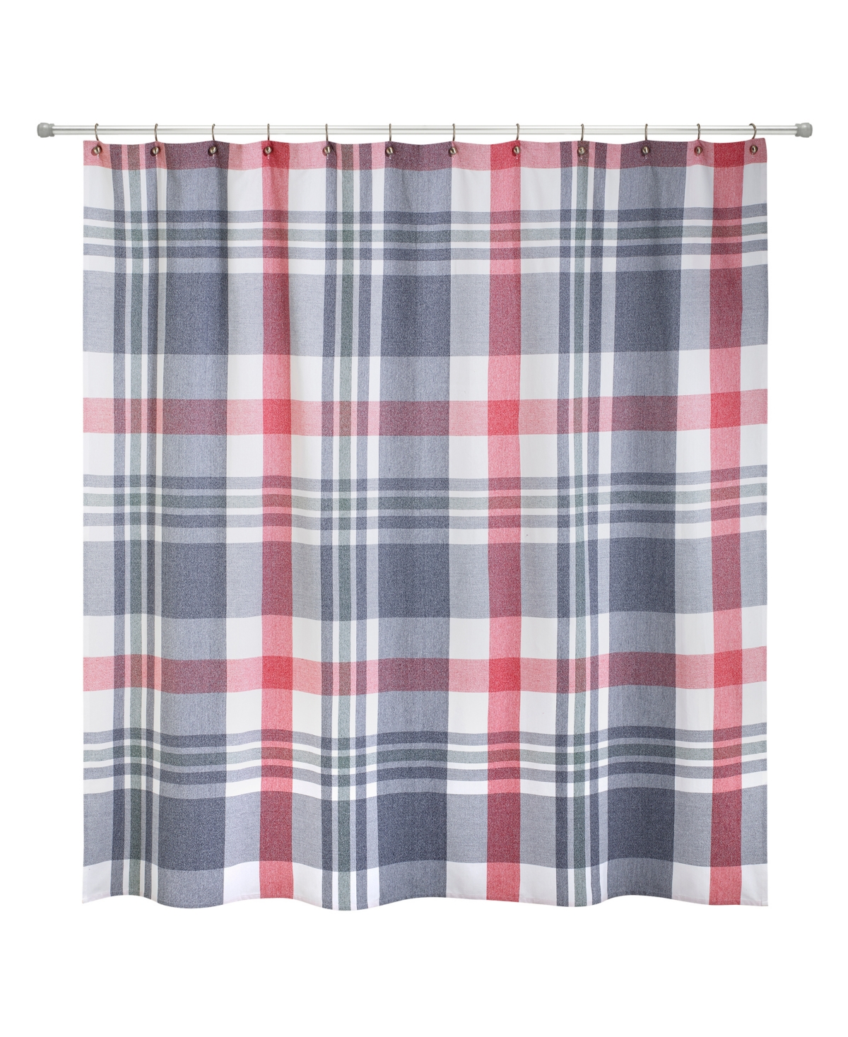 Izod Nordic Shower Curtain, 72" X 72" In Red