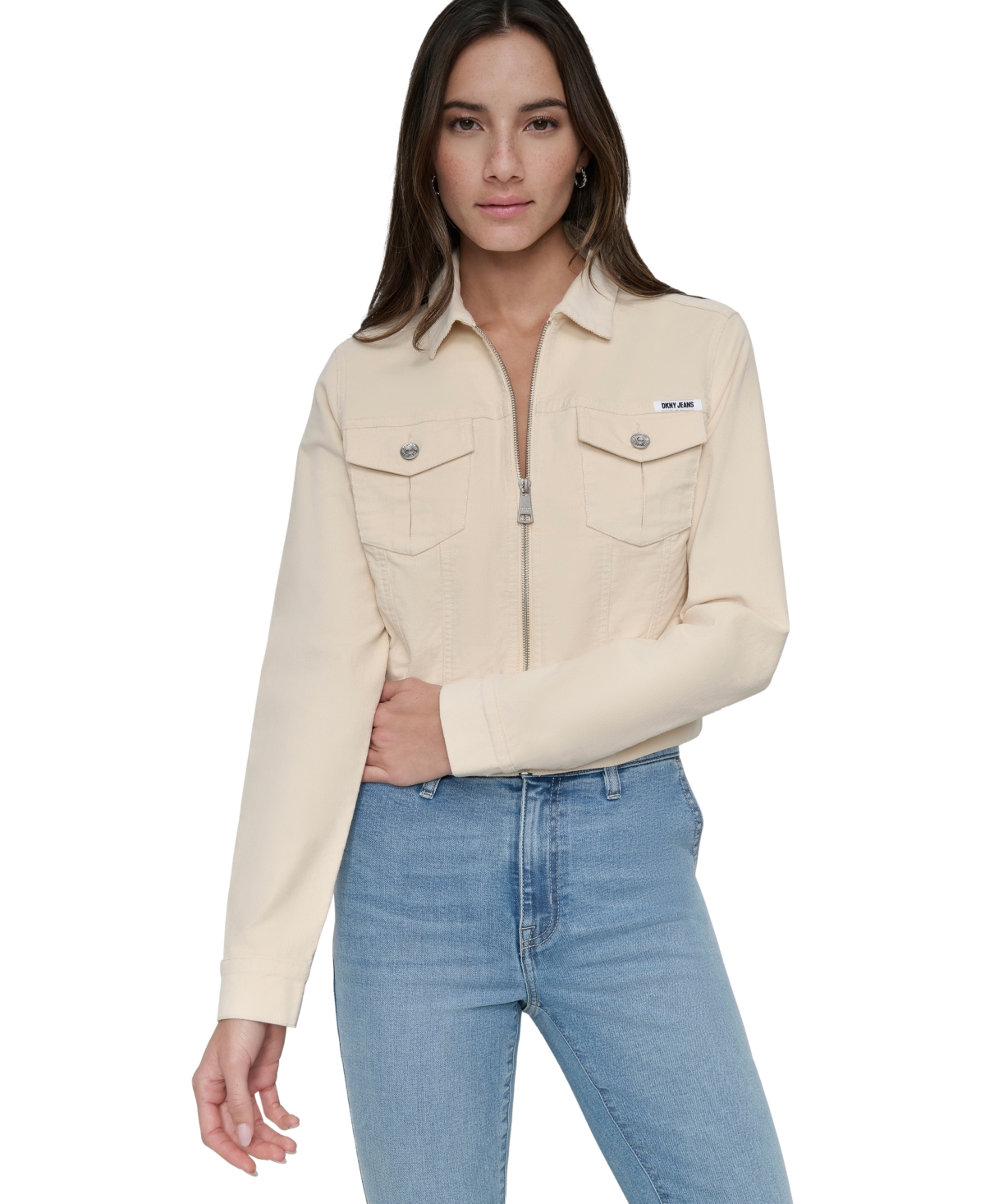 Women's Corduroy Zip-Up Jacket - J2D - VAN BEAN