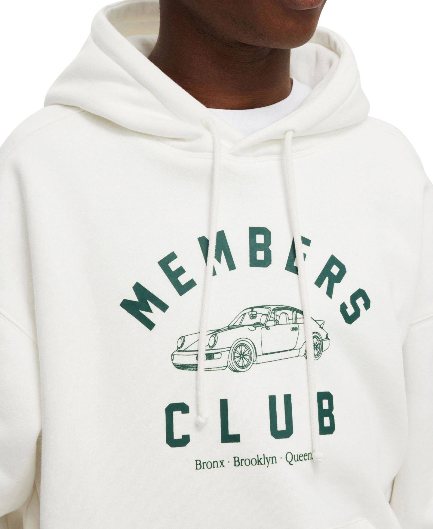 Мужское худи COTTON ON Long-Sleeve Graphic Hooded, цвет: Белый — фото 4