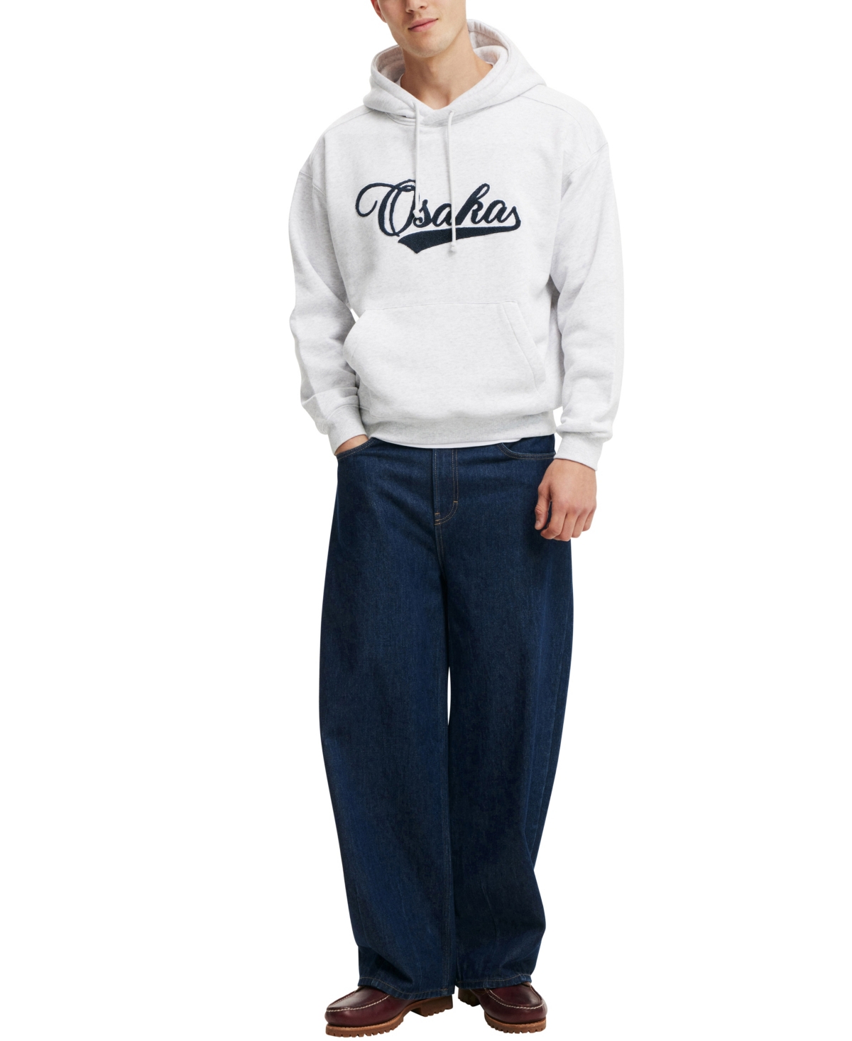 Cotton On Men's Box Fit Graphic Hoodie -Osaka