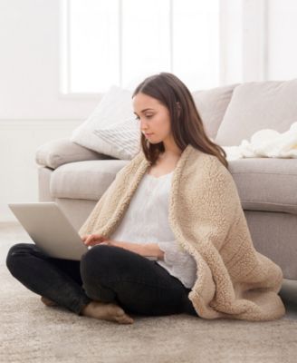 Heated Sherpa Throw, 50" x 60"