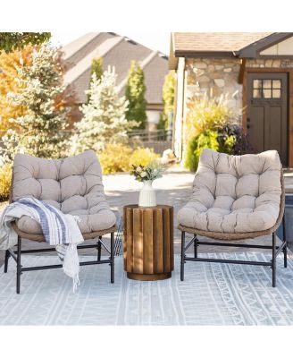 Weathered Copper Cement Fluted Round Indoor Outdoor Side and End Table