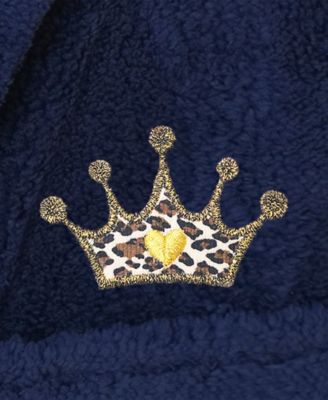 Kids Cheetah Crown Super Plush Double Brushed Hooded Bathrobe
