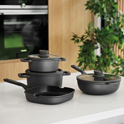 Leo Stone+ Nonstick Ceramic 8" Stock Pot with Lid Recycled, 3qt