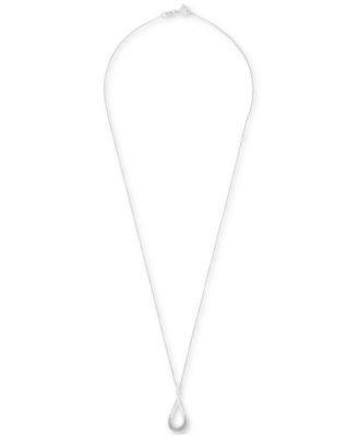 2-Pc. Set Diamond Open Teardrop Pendant Necklace & Matching Drop Earrings (1/6 ct. t.w.) in Sterling Silver, Created for Macy's