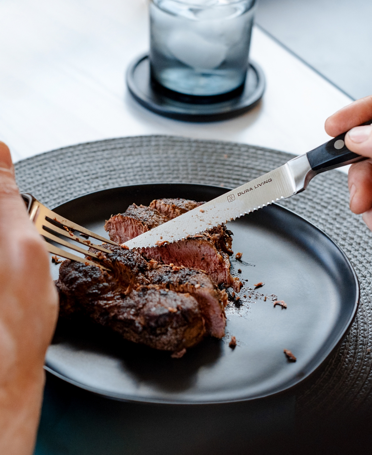 Dura Living 8-piece Steak Knife Set In Black