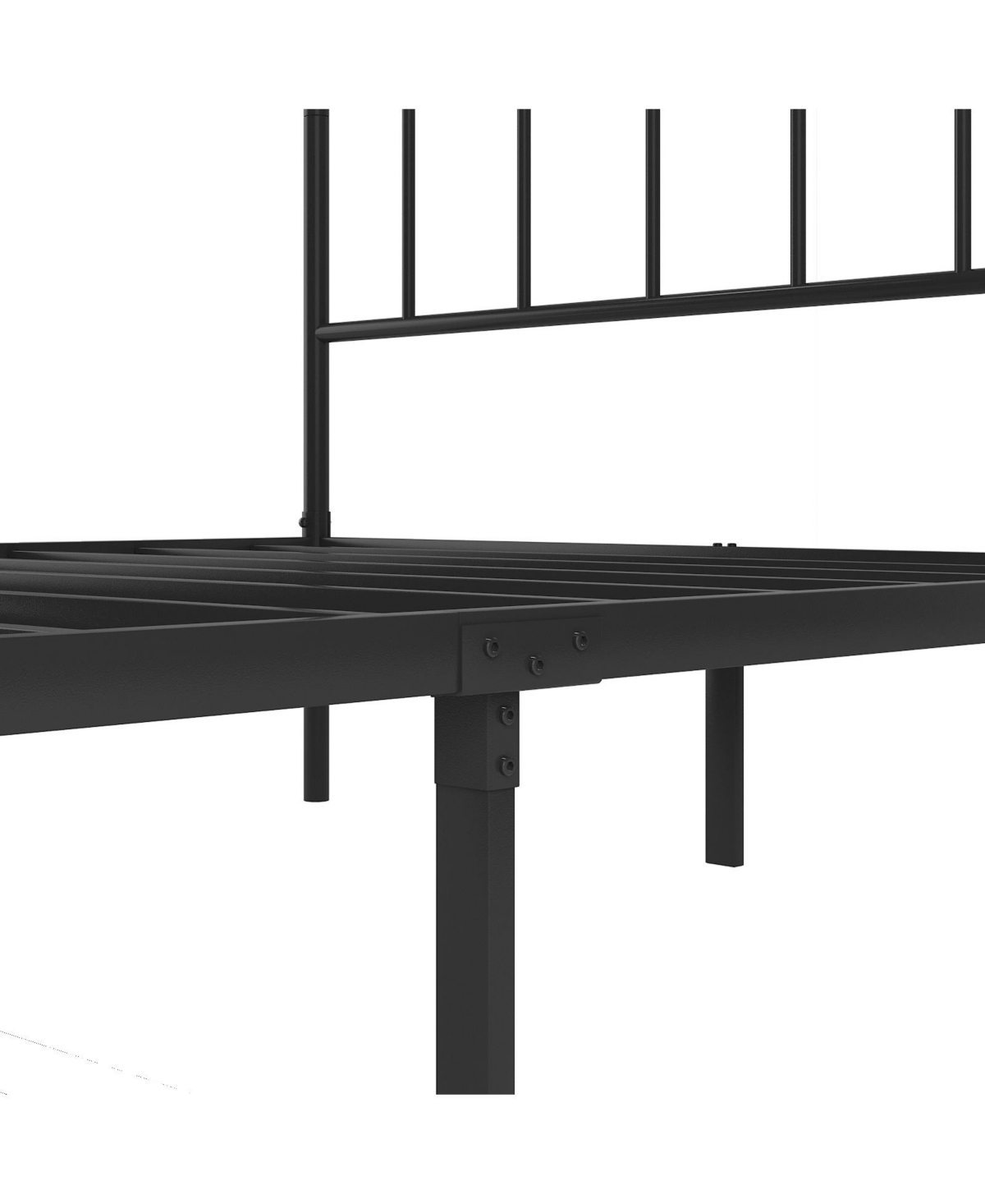 Slickblue Sturdy Metal Platform Bed Frame with Headboard - No Box Spring Needed for Easy Setup