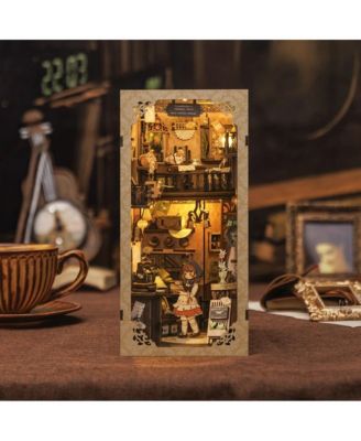 DIY Book Nook Kit DIY Miniature House Dollhouse Kit Booknook Bookshelf Decor Alley Model with LED Light, Gifts (Grandfather s Antique Store