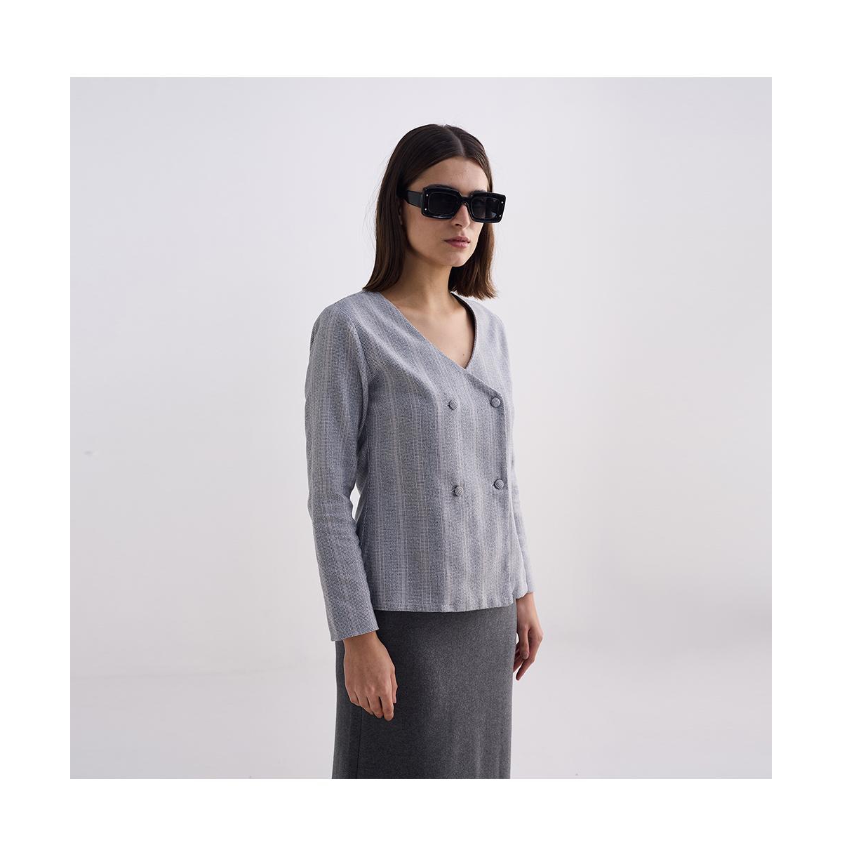 Reistor Women's Fitted Cotton Tweed Jacket