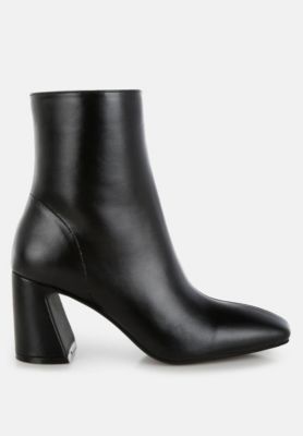 Womens Bruna Square Toe Ankle Boots