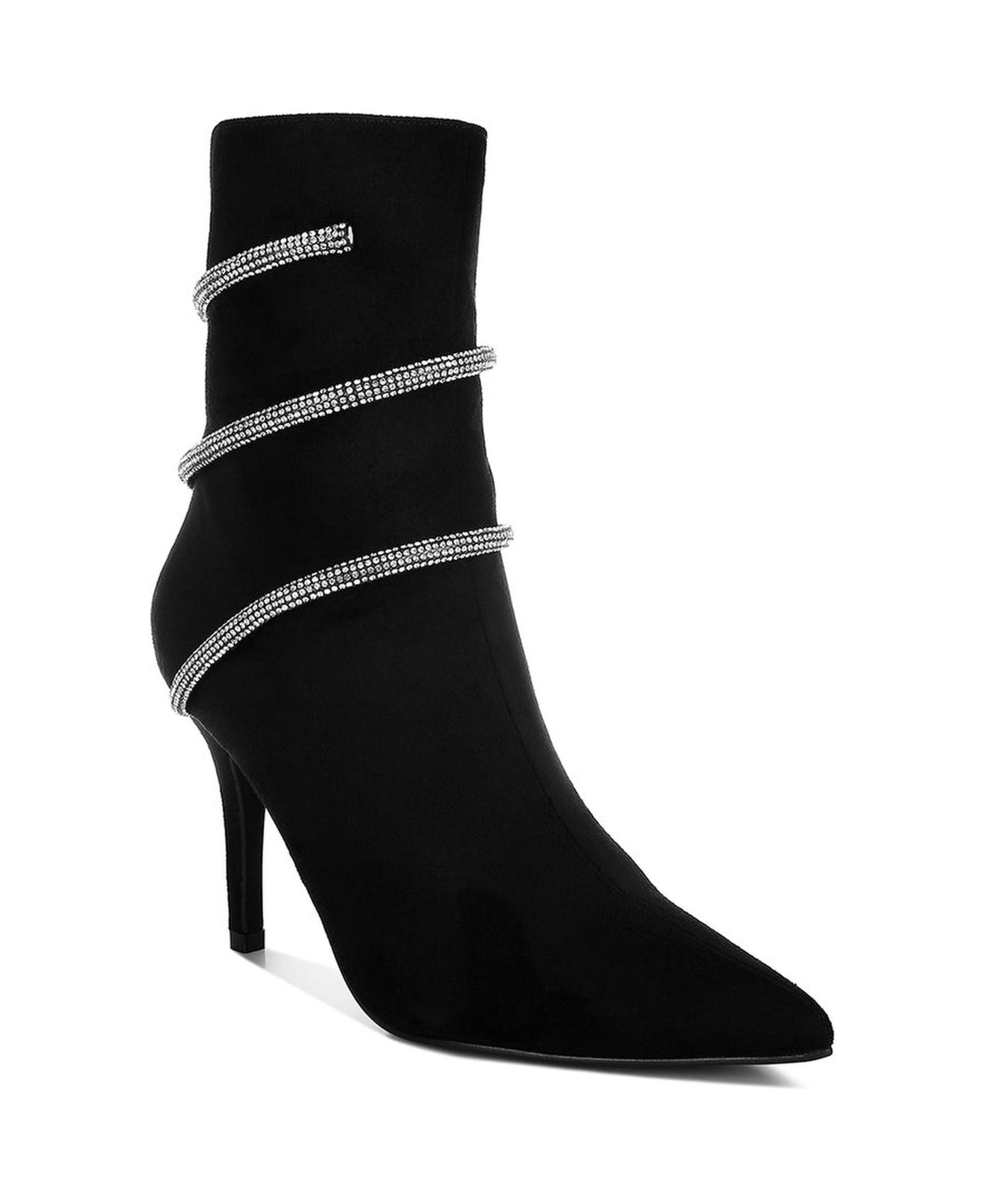 Женские ботинки London Rag Roda Rhinestone Wrap-Around Stiletto, цвет: Чёрный — фото 7
