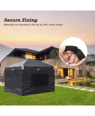 12x12 FT Pop-Up Canopy Tent with Roller Bag and Curtain - Portable Instant Shade, Sturdy Iron Frame, Water Resistance 210D Oxford Fabric, UV Protection, Ideal for Camping, Parties, and Outdoor Events