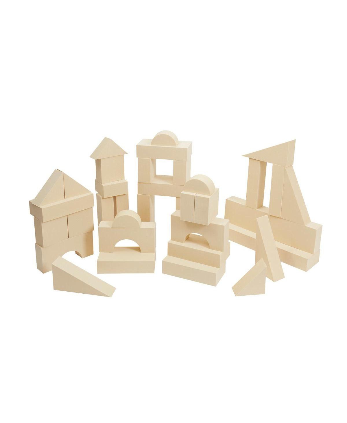 Kaplan Early Learning Jumbo Foam Blocks - Natural - 36 Pieces -khaki
