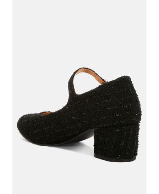 Antara Tweed Mary Jane Sandals